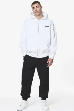 Pegador Hoodies|Zip Hoodies|Logo Oversized Sweat Jacket White