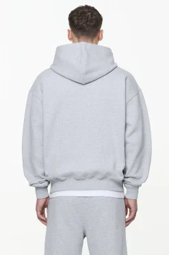 Pegador Hoodies|Zip Hoodies|Logo Oversized Sweat Jacket Grey melange