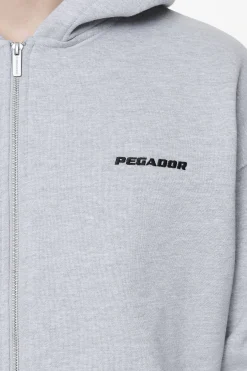 Pegador Hoodies|Zip Hoodies|Logo Oversized Sweat Jacket Grey melange