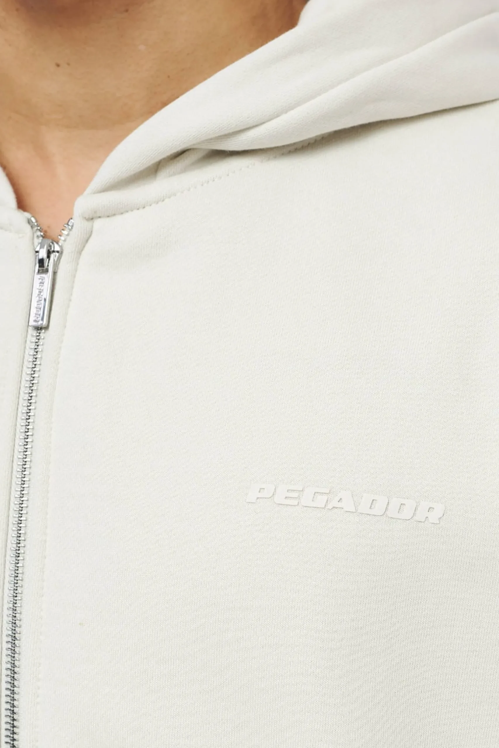 Pegador Hoodies|Zip Hoodies|Logo Oversized Sweat Jacket Gum Vintage washed angels cream