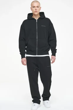 Pegador Hoodies|Zip Hoodies|Logo Oversized Sweat Jacket Gum Vintage washed black ink