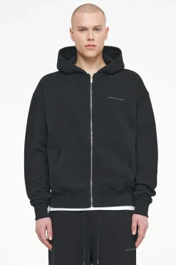 Pegador Hoodies|Zip Hoodies|Logo Oversized Sweat Jacket Gum Vintage washed black ink
