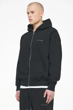 Pegador Hoodies|Zip Hoodies|Logo Oversized Sweat Jacket Gum Vintage washed black ink