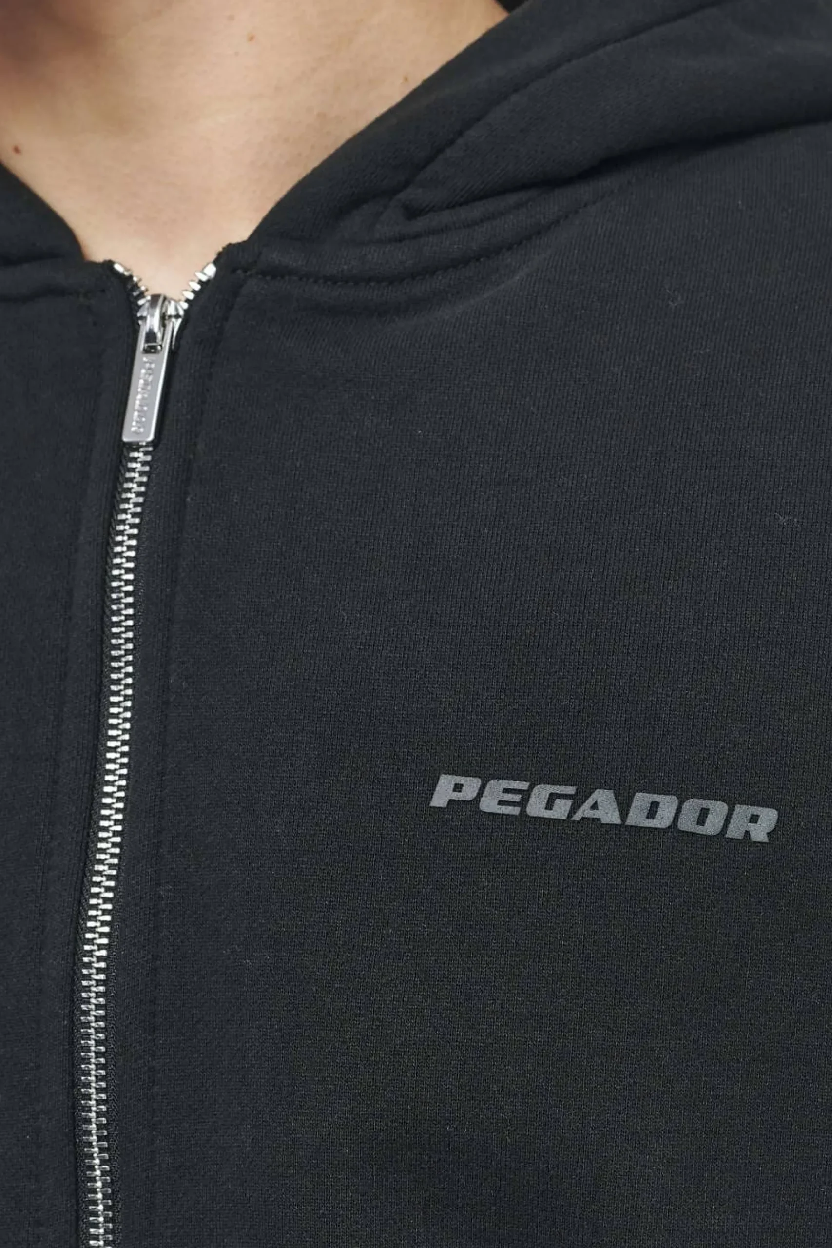 Pegador Hoodies|Zip Hoodies|Logo Oversized Sweat Jacket Gum Vintage washed black ink