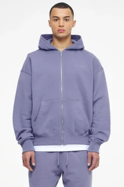 Pegador Hoodies|Zip Hoodies|Logo Oversized Sweat Jacket Gum Vintage washed magic violet