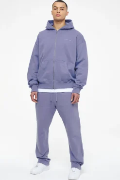 Pegador Hoodies|Zip Hoodies|Logo Oversized Sweat Jacket Gum Vintage washed magic violet