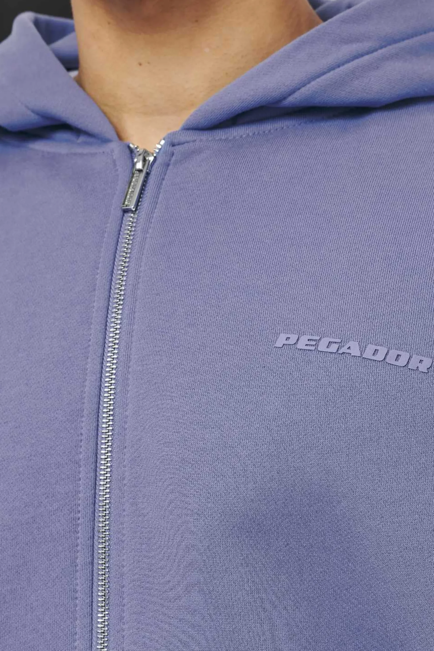 Pegador Hoodies|Zip Hoodies|Logo Oversized Sweat Jacket Gum Vintage washed magic violet