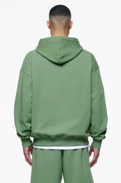 Pegador Hoodies|Zip Hoodies|Logo Oversized Sweat Jacket Gum Vintage washed cypress green