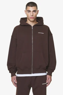 Pegador Hoodies|Zip Hoodies|Logo Oversized Sweat Jacket Gum Washed oak brown