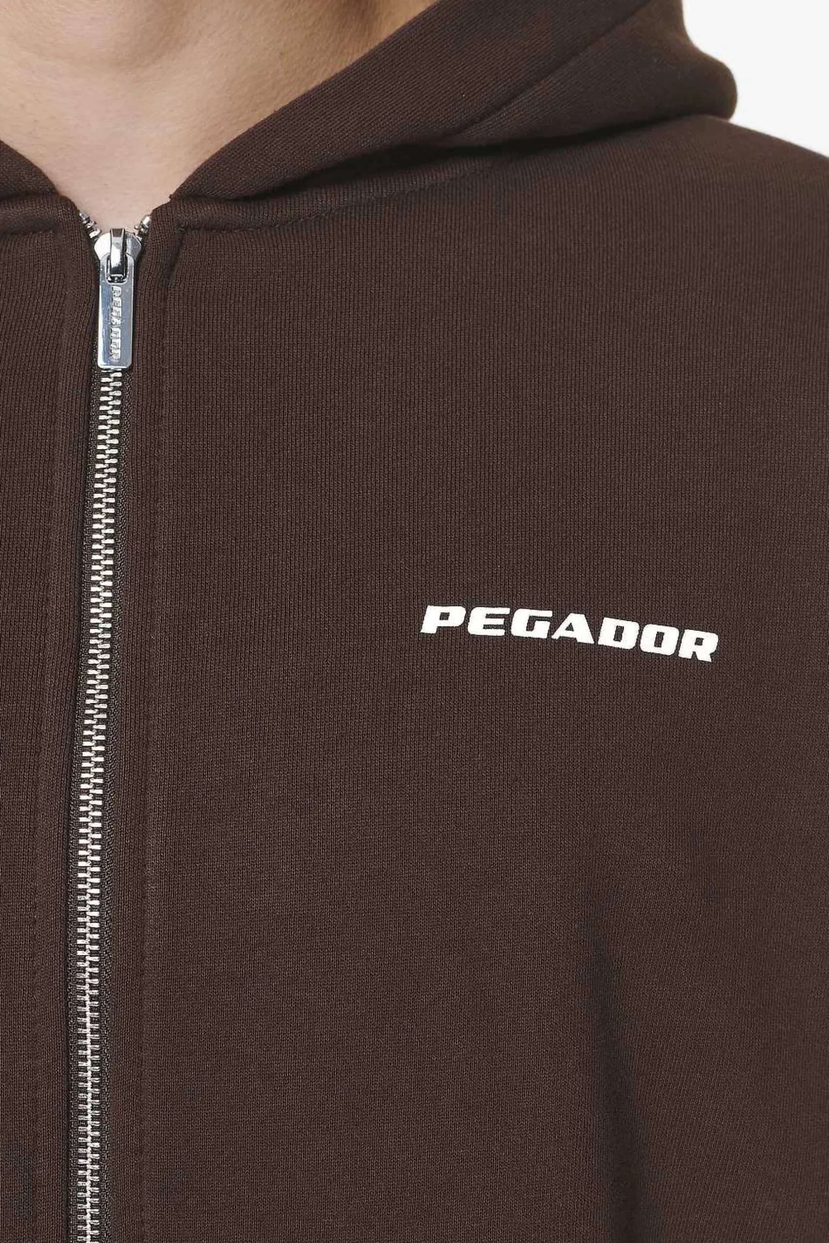 Pegador Hoodies|Zip Hoodies|Logo Oversized Sweat Jacket Gum Washed oak brown
