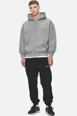 Pegador Hoodies|Zip Hoodies|Logo Oversized Sweat Jacket White Gum Washed cool grey