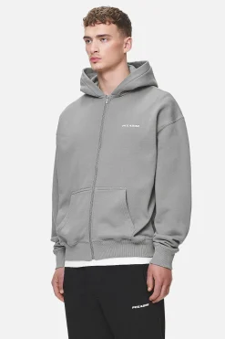 Pegador Hoodies|Zip Hoodies|Logo Oversized Sweat Jacket White Gum Washed cool grey