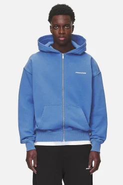 Pegador Hoodies|Zip Hoodies|Logo Oversized Sweat Jacket White Gum Washed retro blue