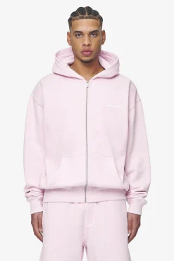 Pegador Hoodies|Zip Hoodies|Logo Oversized Sweat Jacket White Gum Washed bubblegum