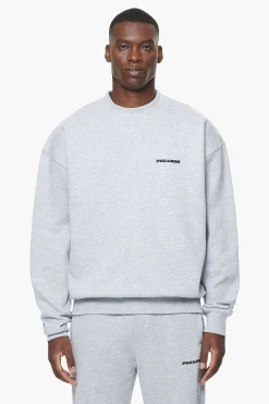 Pegador Sweaters|Logo Oversized Sweater Grey melange