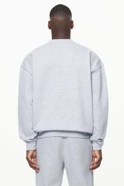 Pegador Sweaters|Logo Oversized Sweater Grey melange