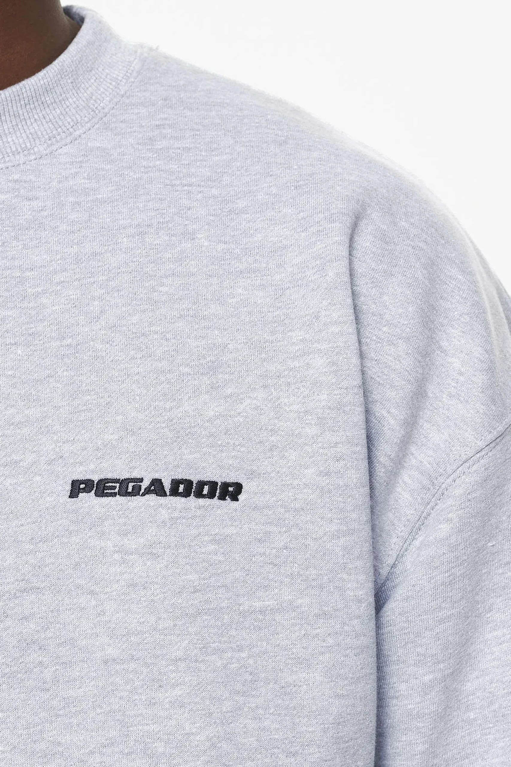 Pegador Sweaters|Logo Oversized Sweater Grey melange