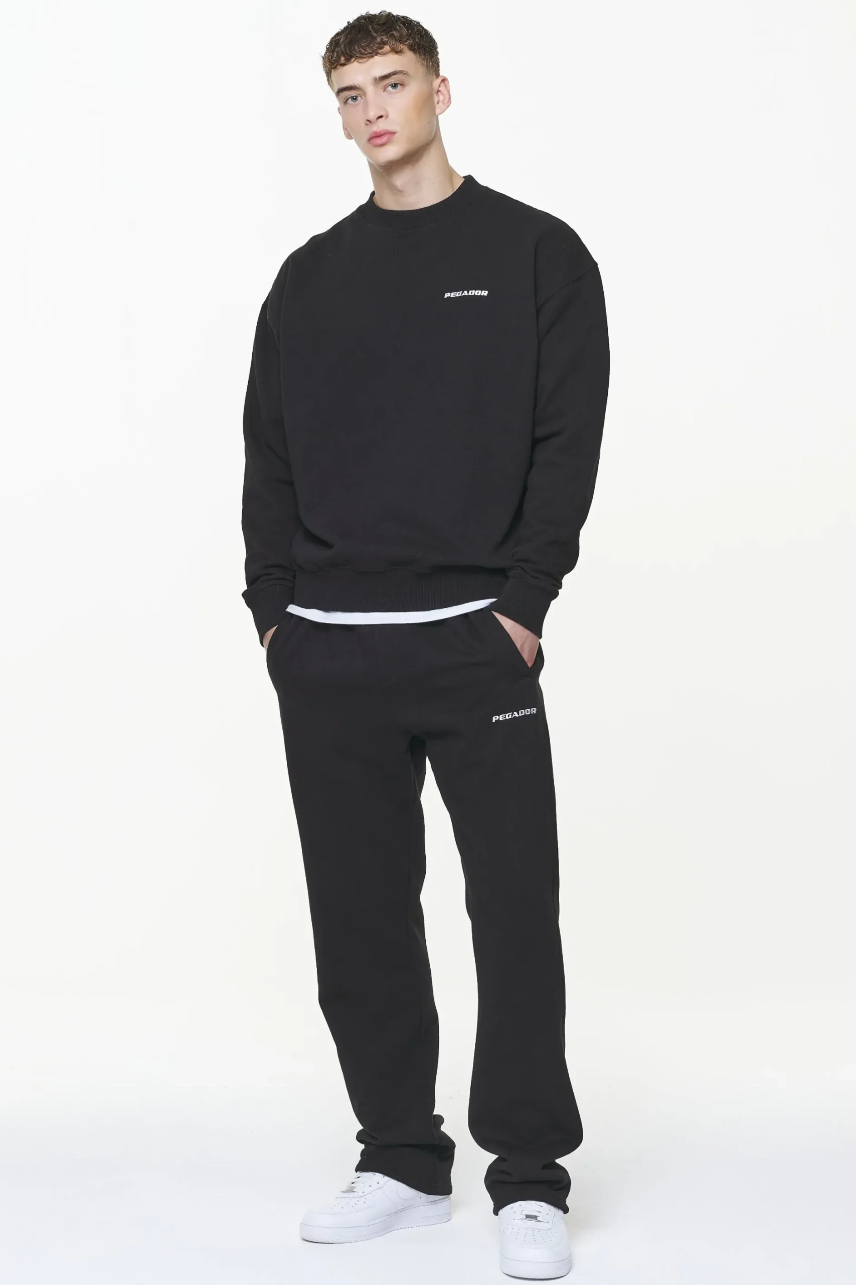 Pegador Sweaters|Logo Oversized Sweater Vintage washed onyx black