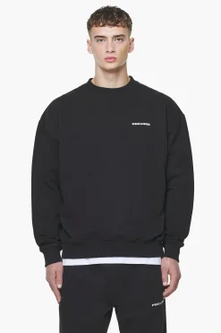 Pegador Sweaters|Logo Oversized Sweater Vintage washed onyx black