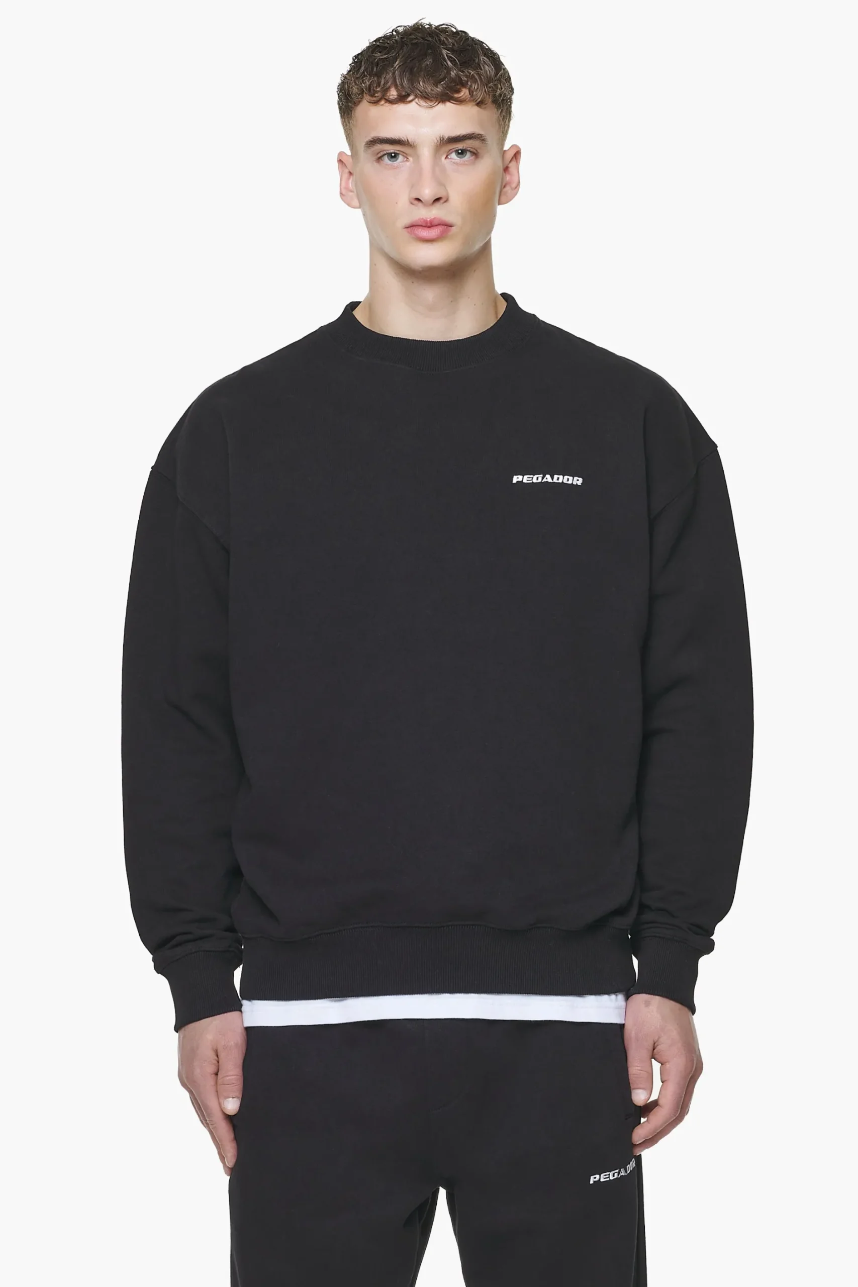 Pegador Sweaters|Logo Oversized Sweater Vintage washed onyx black