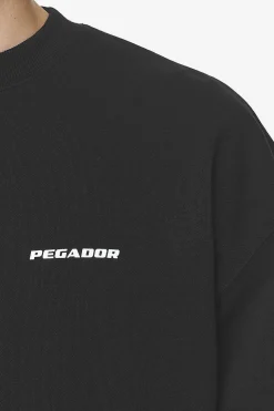 Pegador Sweaters|Logo Oversized Sweater White Gum Washed black