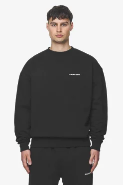 Pegador Sweaters|Logo Oversized Sweater White Gum Washed black
