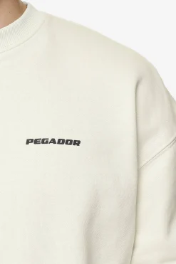 Pegador Sweaters|Logo Oversized Sweater Black Gum Washed salty cream