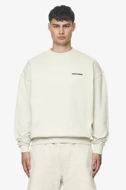 Pegador Sweaters|Logo Oversized Sweater Black Gum Washed salty cream