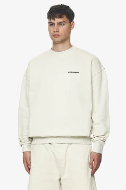 Pegador Sweaters|Logo Oversized Sweater Black Gum Washed salty cream
