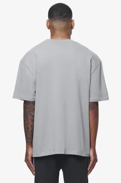 Pegador Tees|Logo Oversized Tee Gum Vintage washed dusk grey