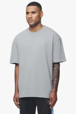 Pegador Tees|Logo Oversized Tee Gum Vintage washed dusk grey