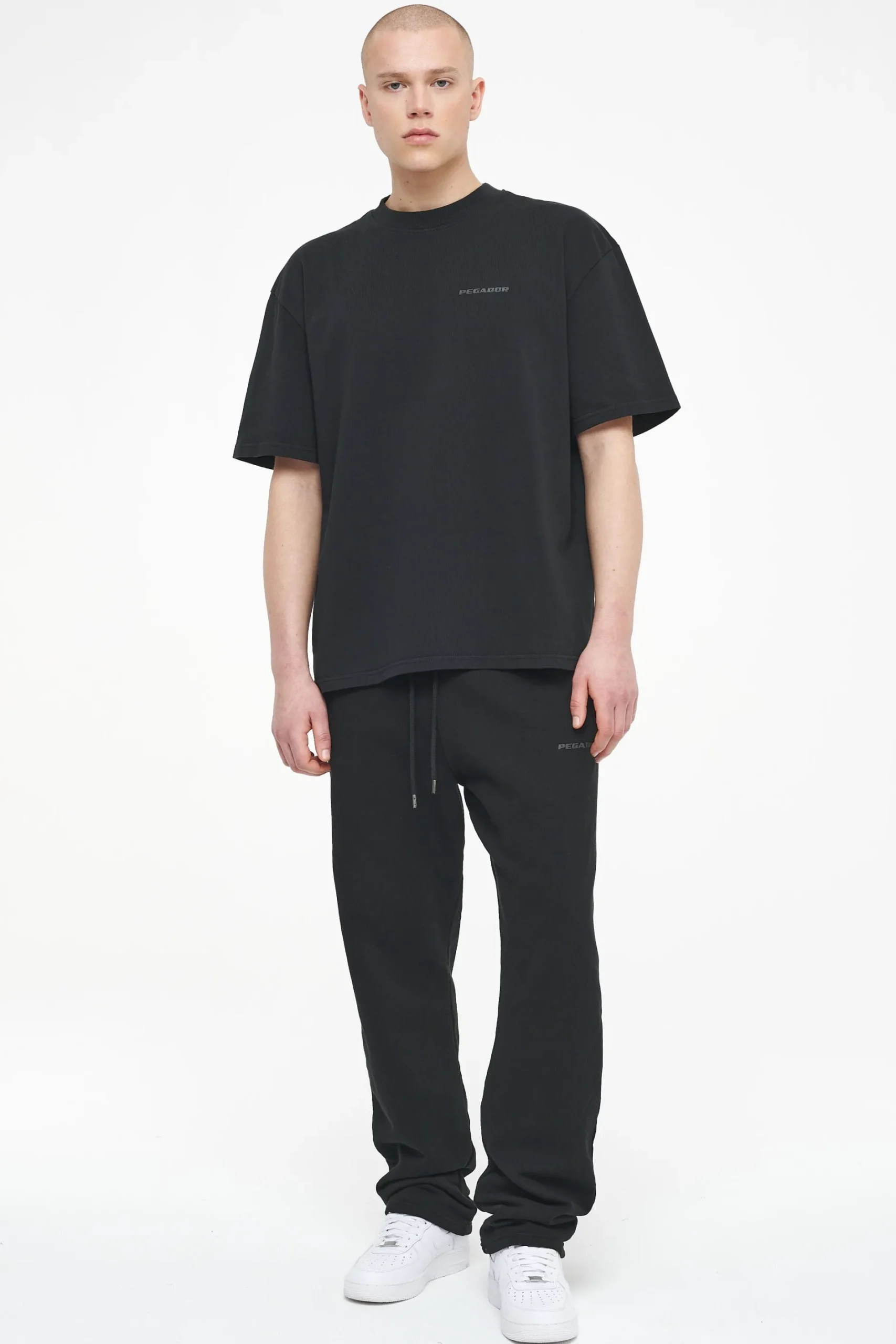 Pegador Tees|Logo Oversized Tee Gum Vintage washed black ink