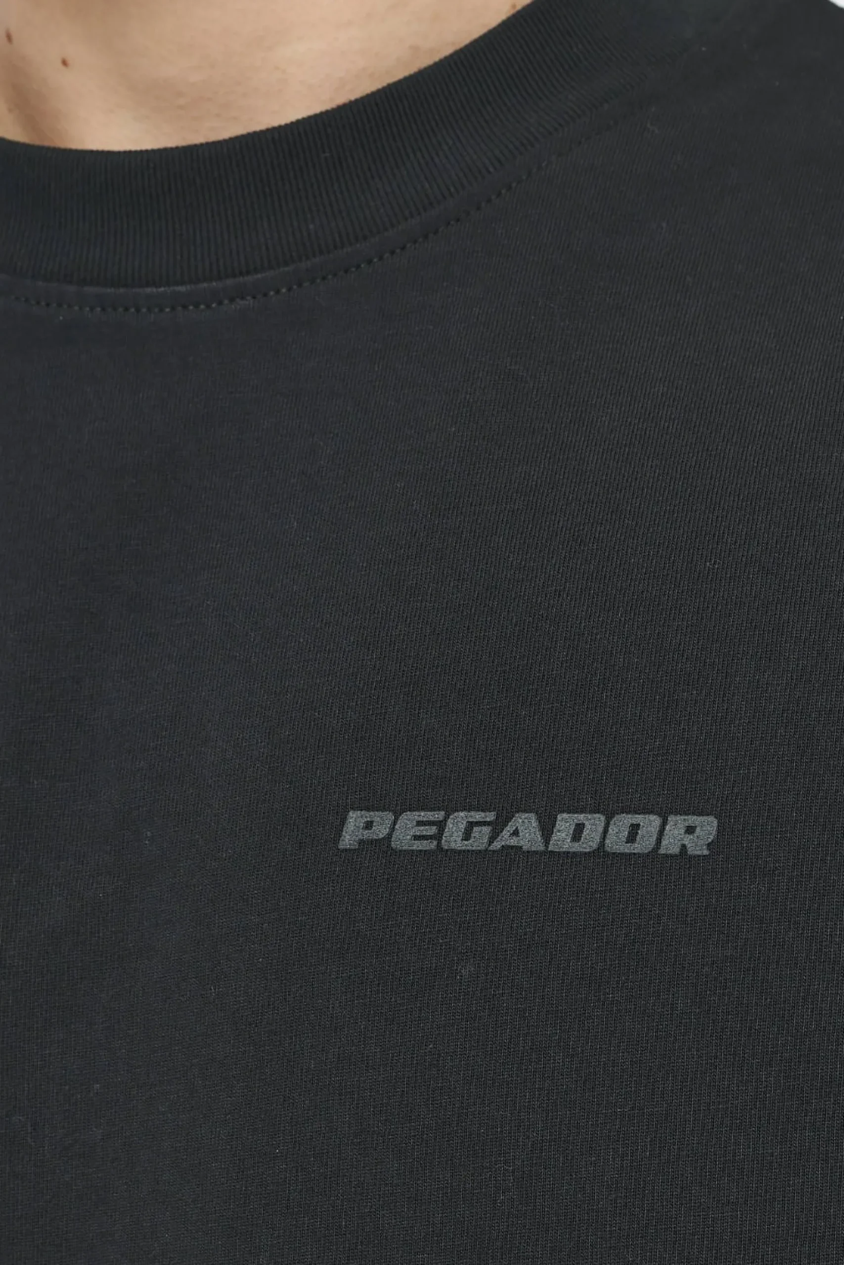 Pegador Tees|Logo Oversized Tee Gum Vintage washed black ink