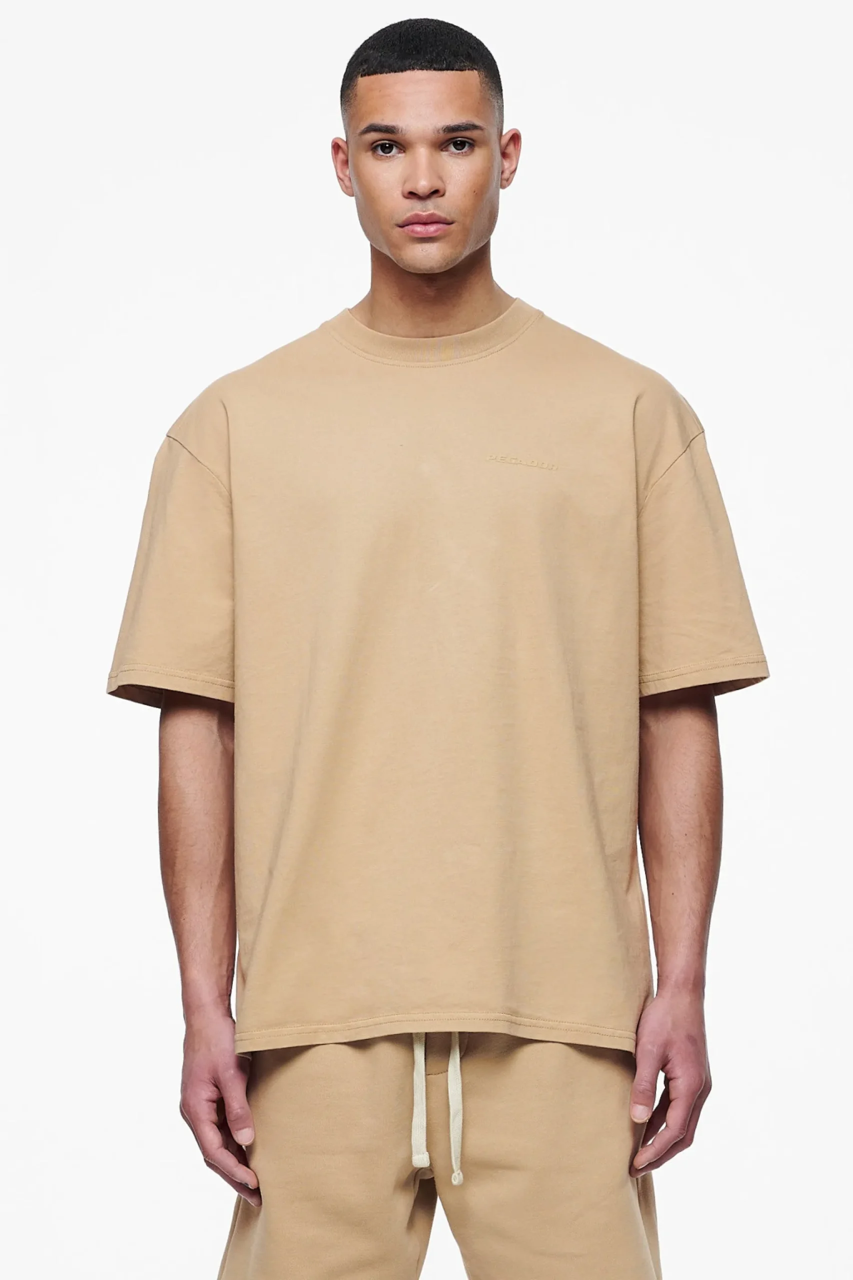Pegador Tees|Logo Oversized Tee Gum Vintage washed espresso
