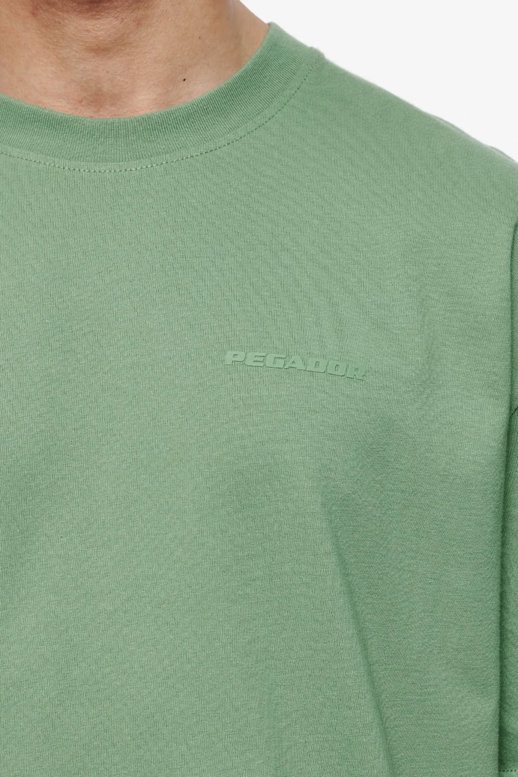 Pegador Tees|Logo Oversized Tee Gum Vintage washed cypress green