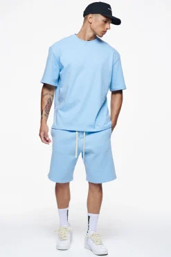 Pegador Tees|Logo Oversized Tee Gum Vintage washed riviera blue