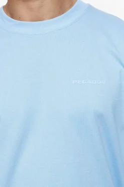 Pegador Tees|Logo Oversized Tee Gum Vintage washed riviera blue