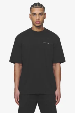 Pegador Tees|Logo Oversized Tee White Gum Washed black