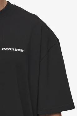 Pegador Tees|Logo Oversized Tee Washed Black