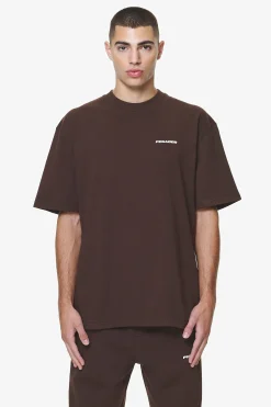 Pegador Tees|Logo Oversized Tee Gum Washed oak brown