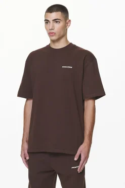 Pegador Tees|Logo Oversized Tee Gum Washed oak brown