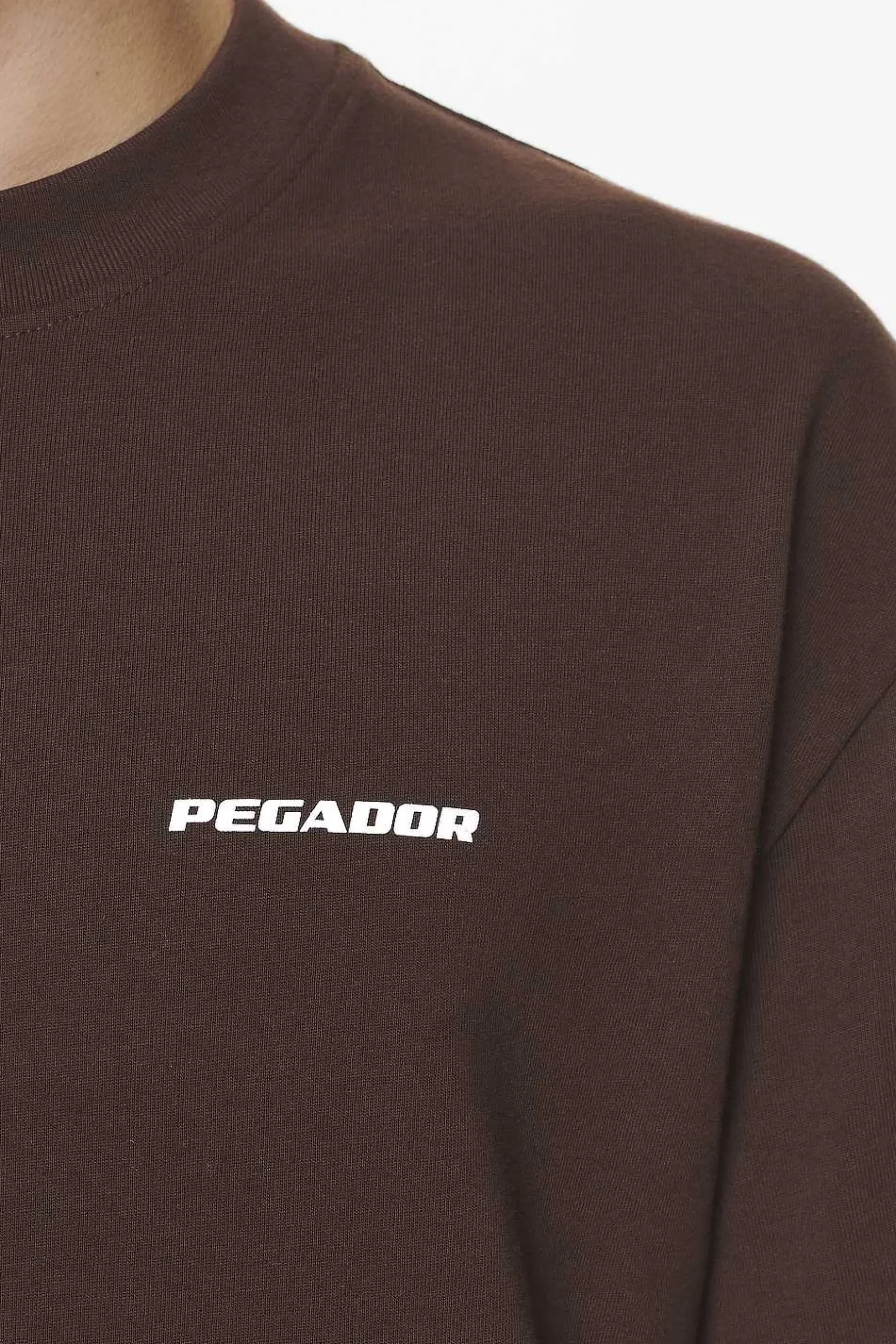 Pegador Tees|Logo Oversized Tee Gum Washed oak brown