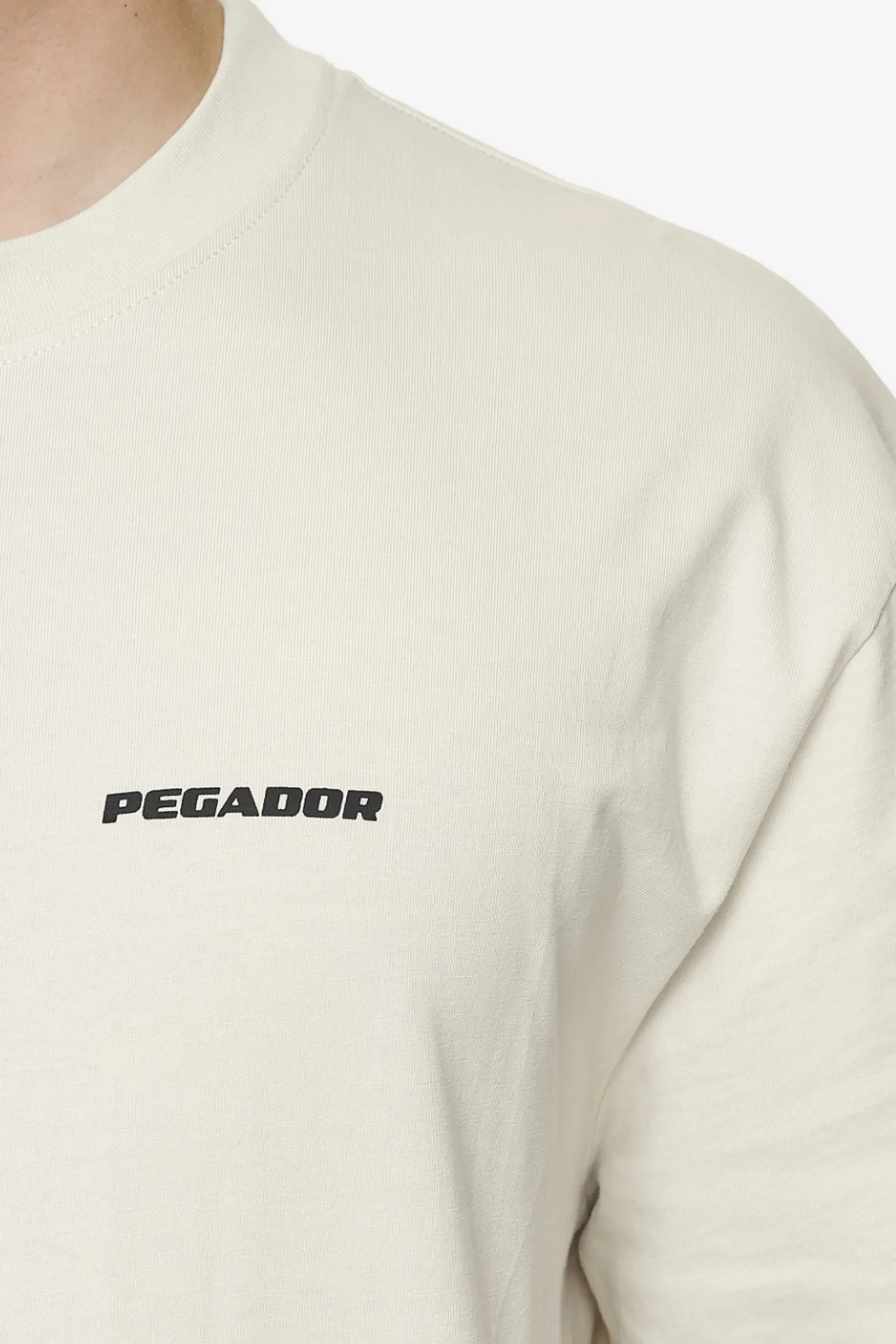 Pegador Tees|Logo Oversized Tee Black Gum Washed salty cream