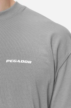 Pegador Tees|Logo Oversized Tee White Gum Washed cool grey