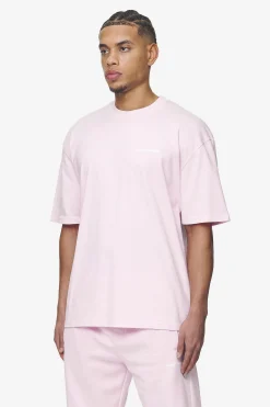 Pegador Tees|Logo Oversized Tee White Gum Washed bubblegum