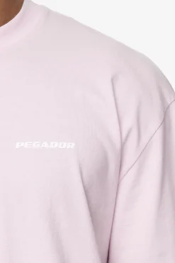 Pegador Tees|Logo Oversized Tee White Gum Washed bubblegum