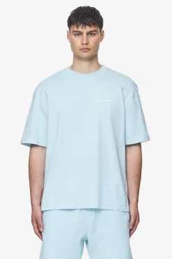 Pegador Tees|Logo Oversized Tee White Gum Washed baby blue