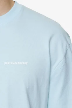 Pegador Tees|Logo Oversized Tee White Gum Washed baby blue