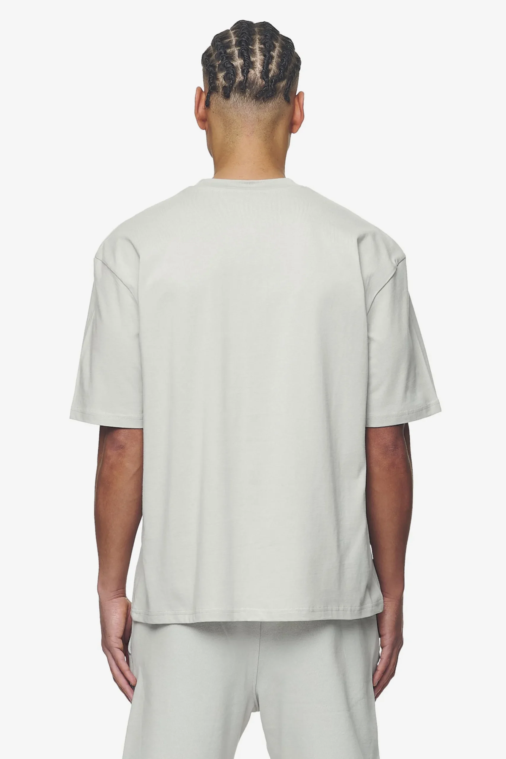 Pegador Tees|Logo Oversized Tee White Gum Washed pearl grey