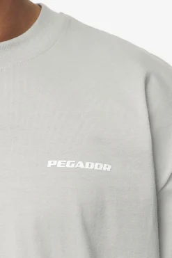 Pegador Tees|Logo Oversized Tee White Gum Washed pearl grey